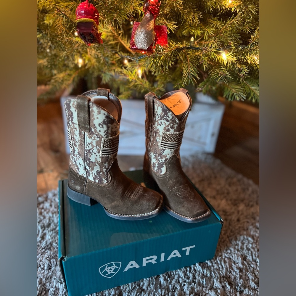 Ariat American flag little kids boots